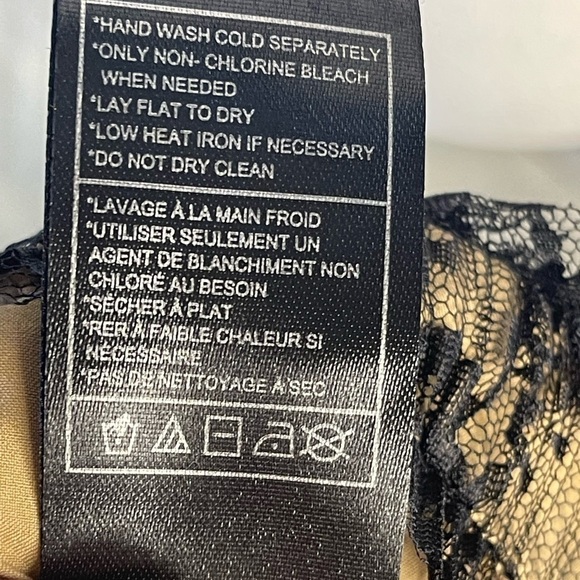 Steve Madden Black Lace Hi-Low Midi Dress with Nude Lining XS NWT Retail $129 - Picture 14 of 16